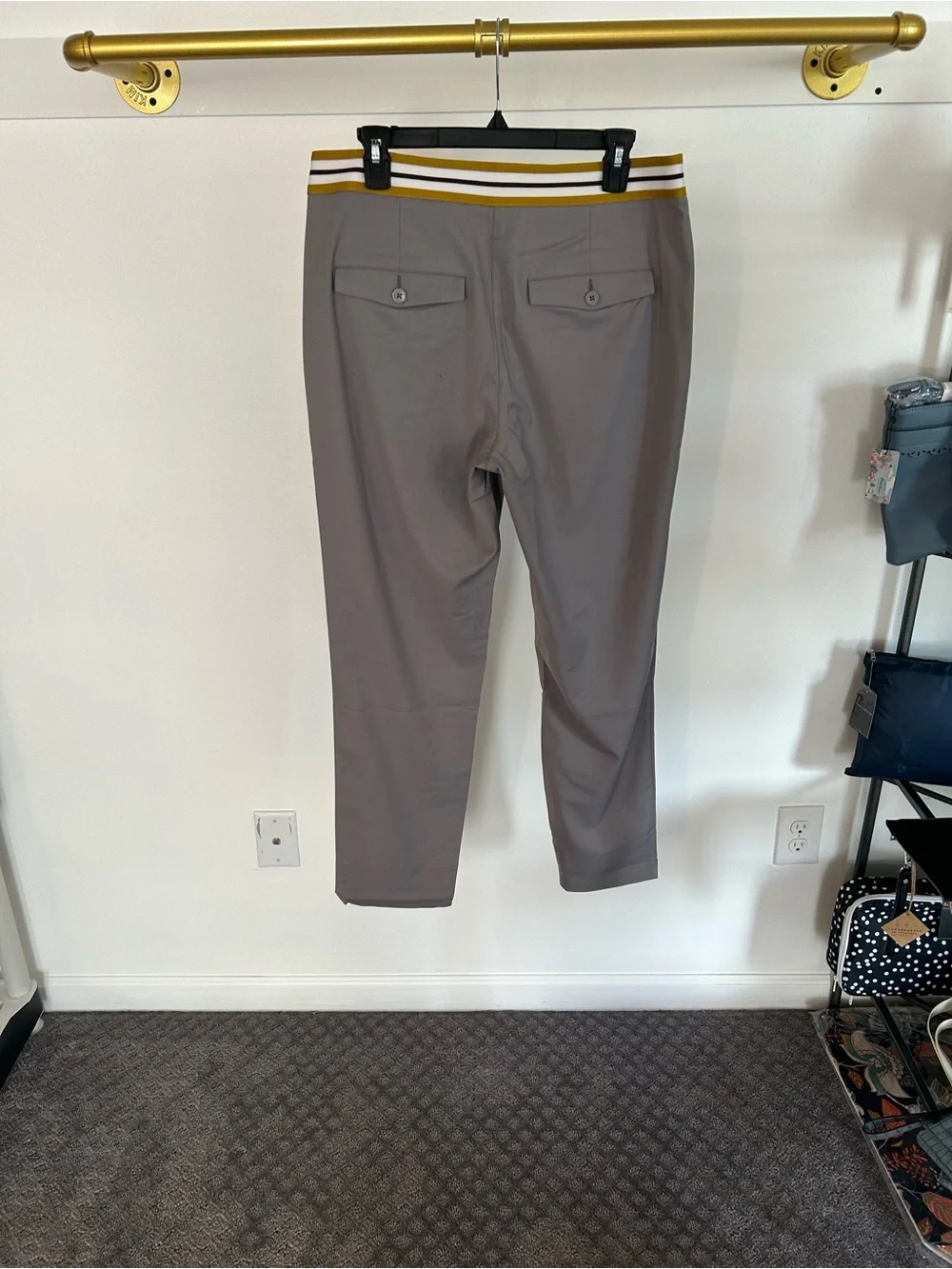NWT Wildfang The Empower Taped Trouser Grey size 10